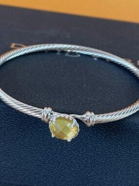 David Yurman Petite Chatelaine Bracelet in Sterling Silver with Citrine
